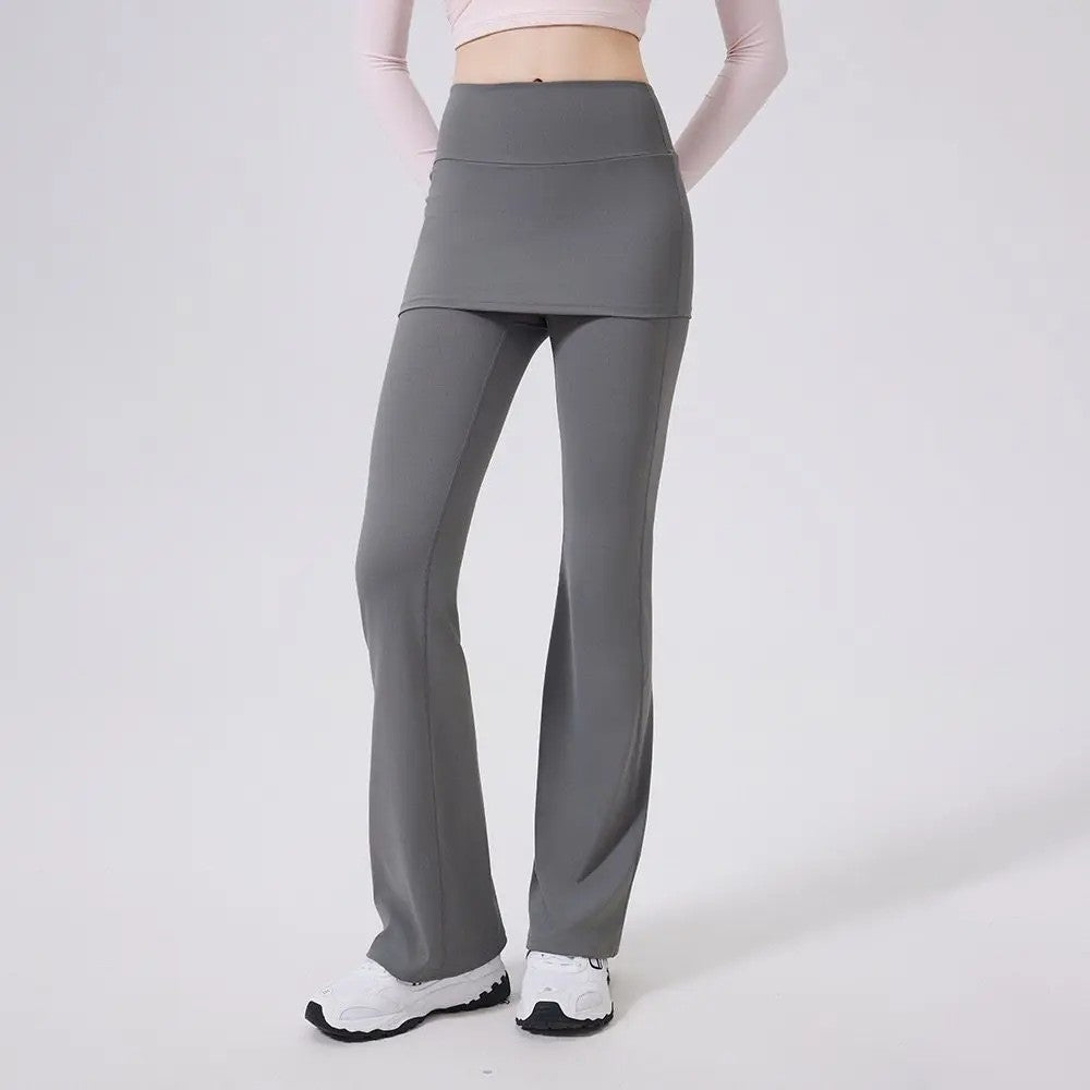 Tempo Flared Skirt Leggings - Gray
