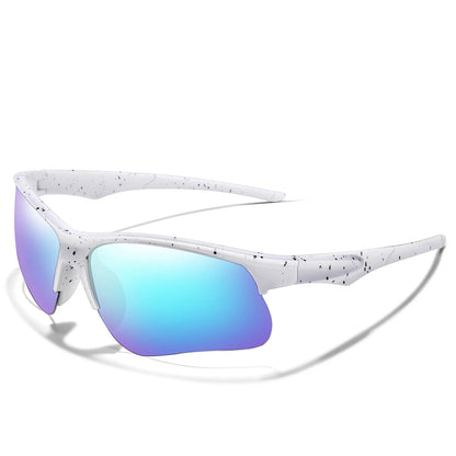 Tempo Polarized Cycling Sunglasses - Arctic Blue Splatter