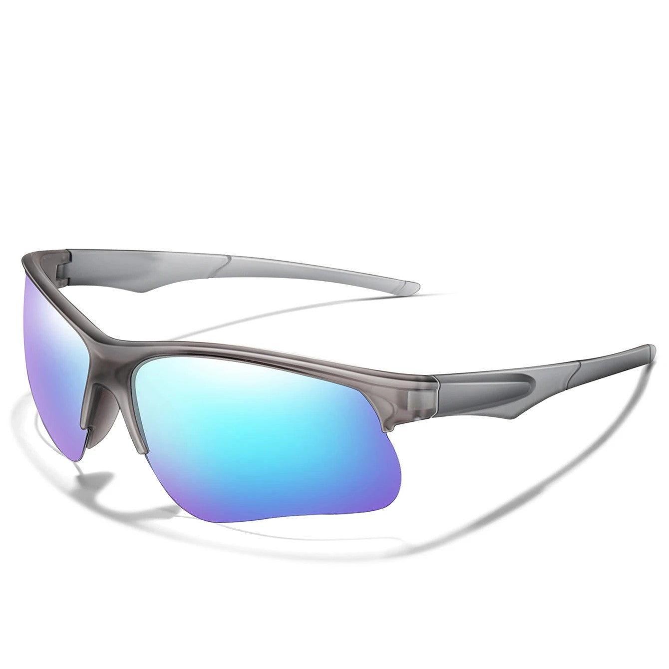 Tempo Polarized Cycling Sunglasses - Graphite Cobalt Mirror