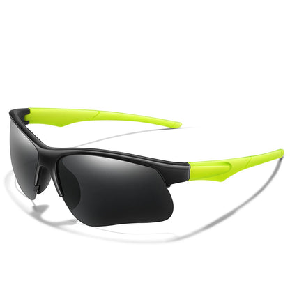 Tempo Polarized Cycling Sunglasses - Onyx Lime Accent