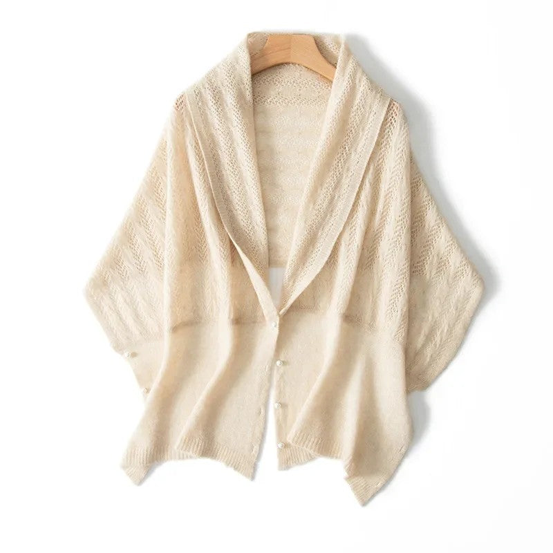 Tesori 100% Cashmere Pearl Cardigan