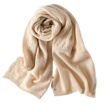 Tesori 100% Cashmere Pearl Cardigan - Oatmeal