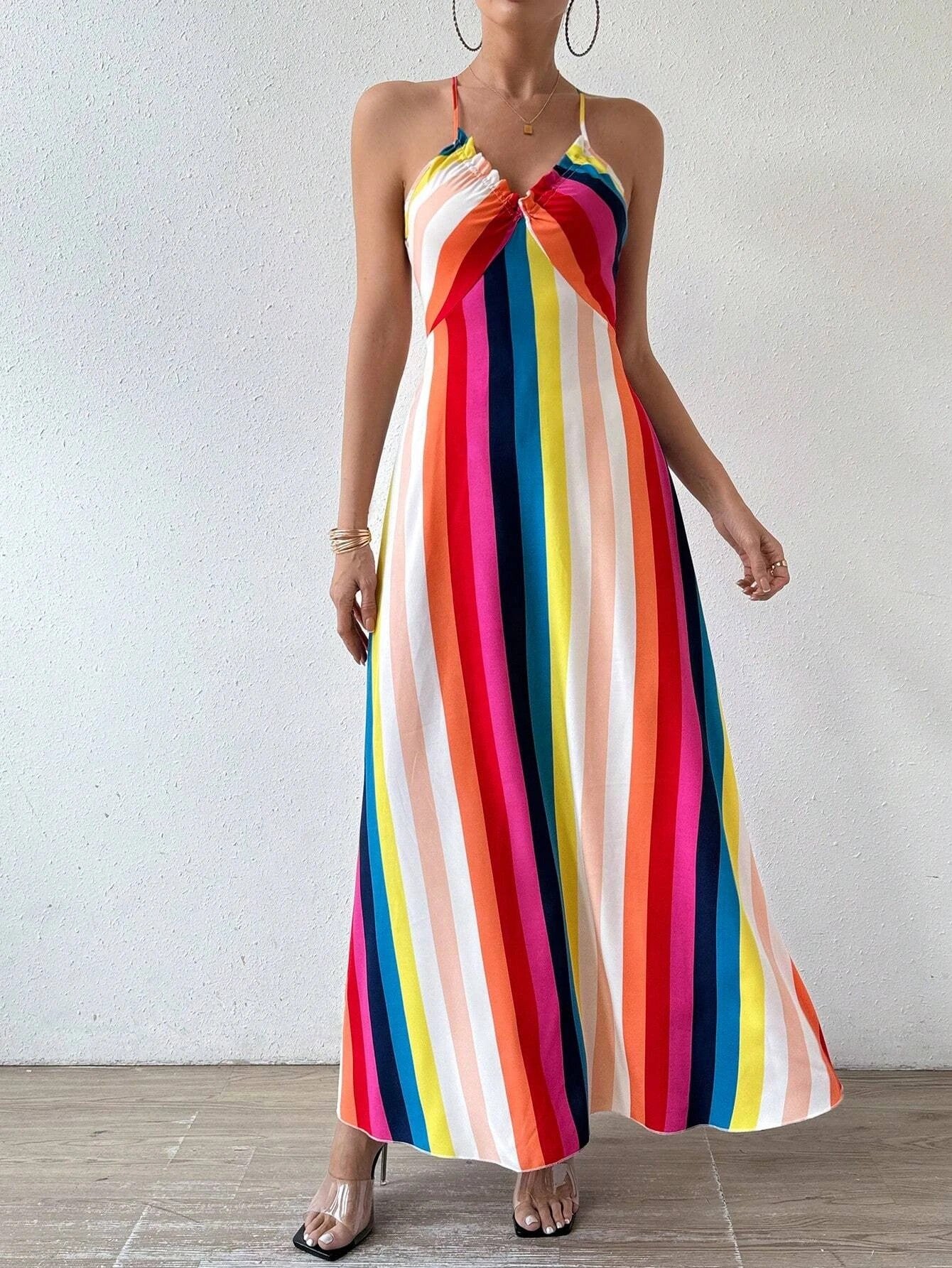 Thira Backless Maxi Dress, Boho Multi-Print / 2XL