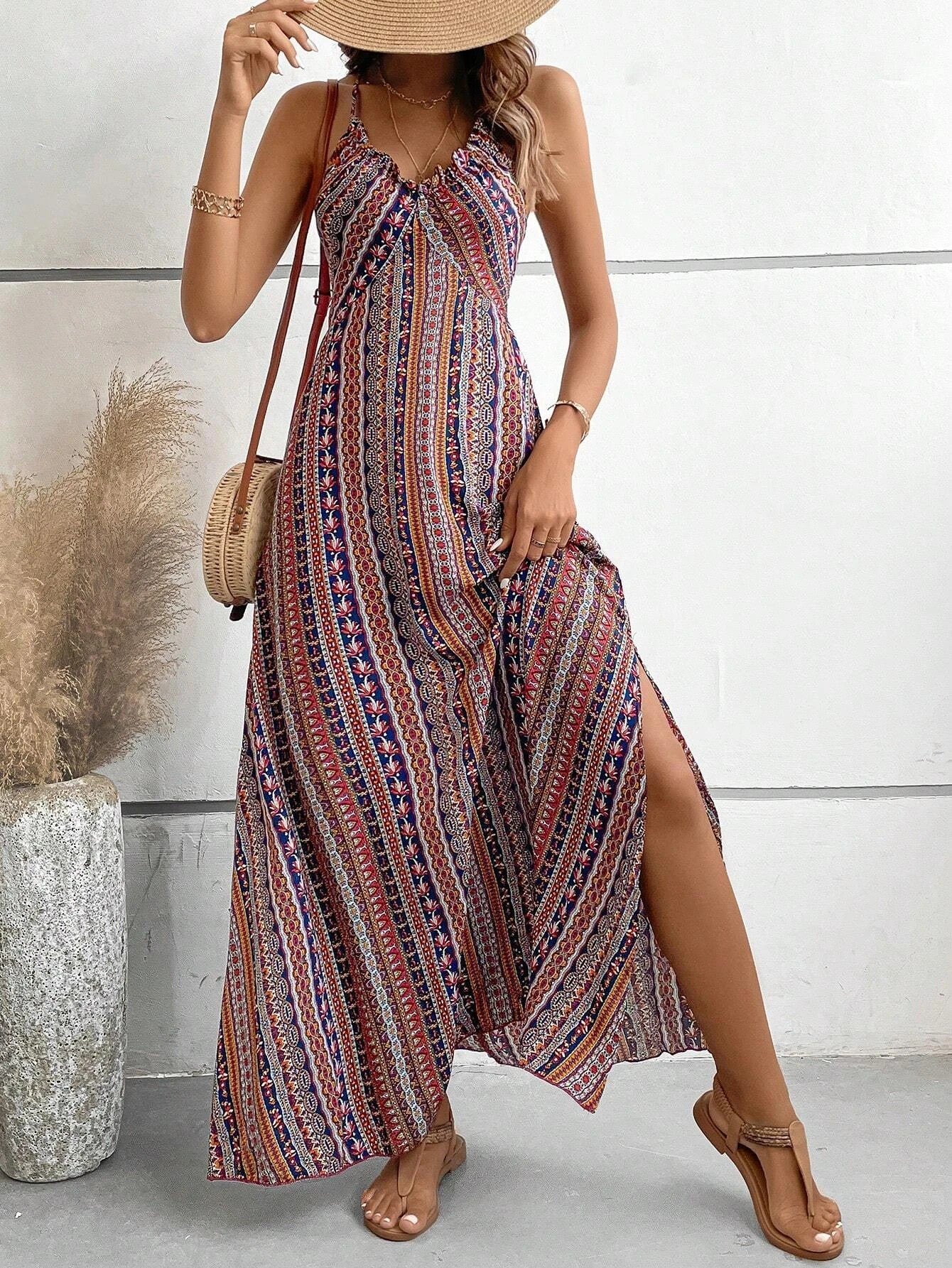 Thira Backless Maxi Dress - Crimson