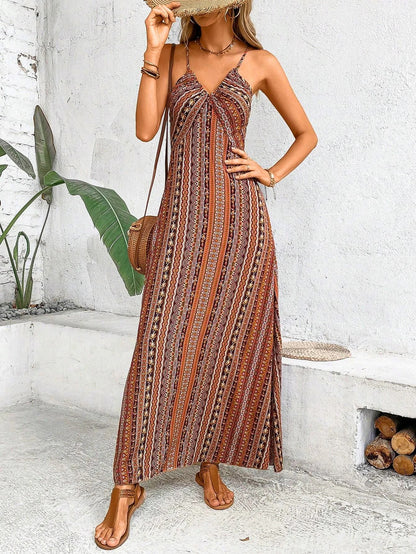 Thira Backless Maxi Dress - Marigold Yellow