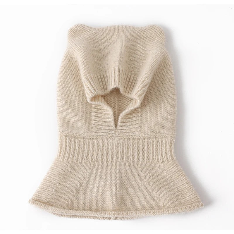 Thun 100% Cashmere Bear Balaclava - Oatmeal