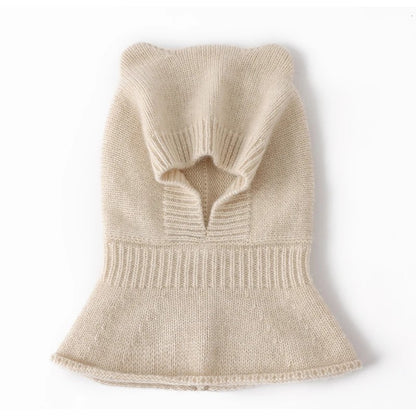 Thun 100% Cashmere Bear Balaclava - Oatmeal