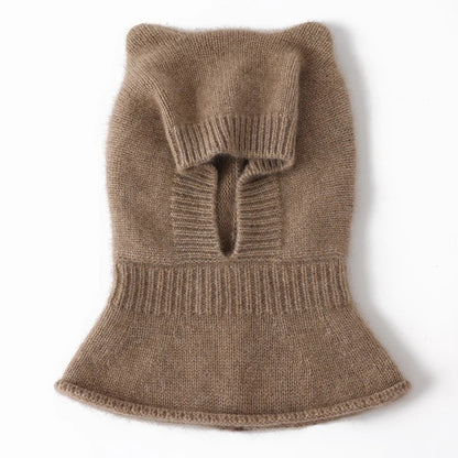 Thun 100% Cashmere Bear Balaclava - Pebble
