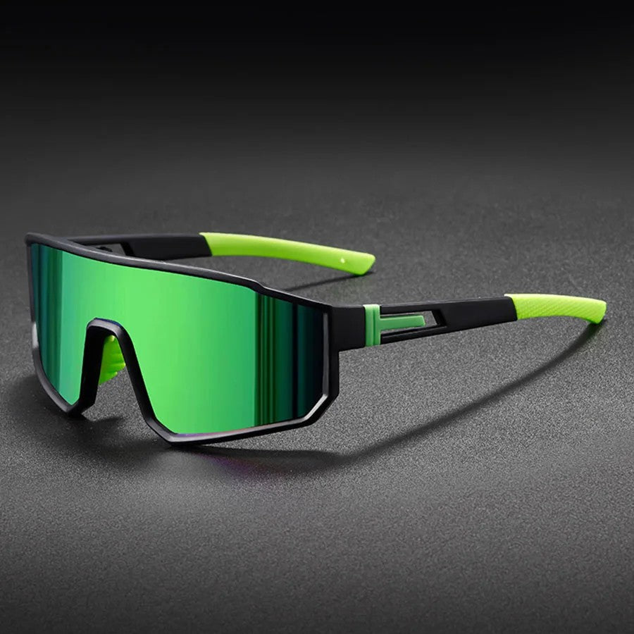 Titan Polarized Cycling Sunglasses - Black Lime