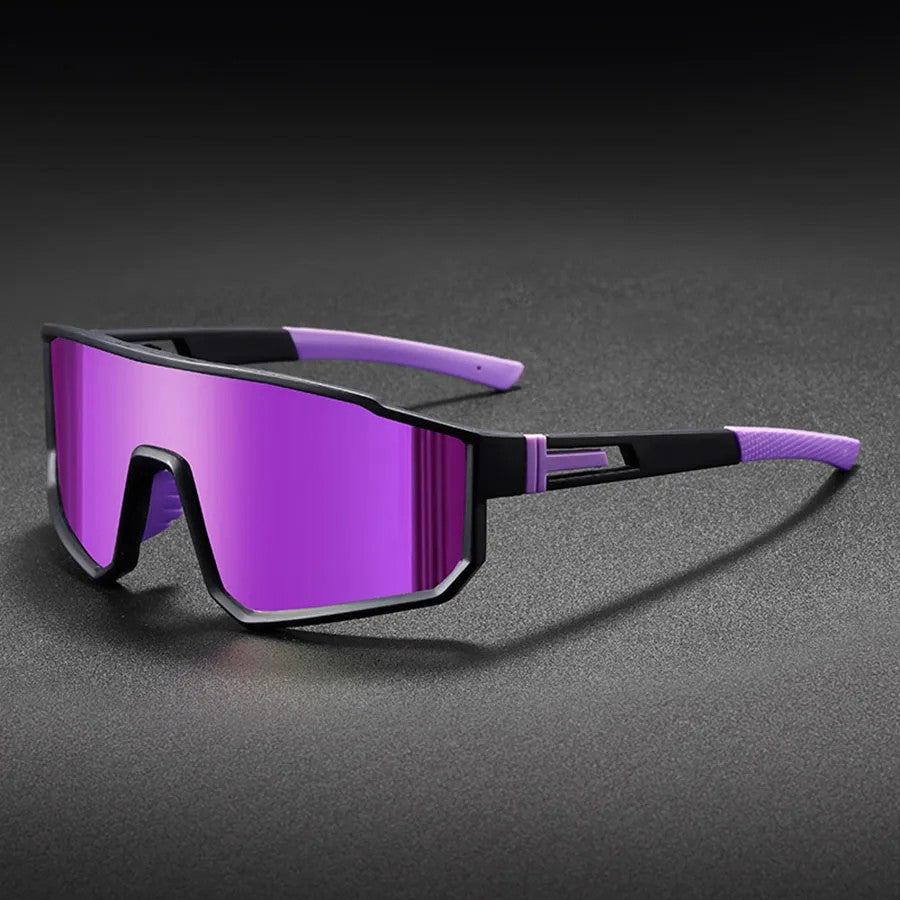 Titan Polarized Cycling Sunglasses - Black Violet