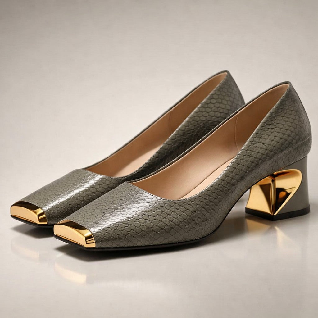 Torino Block Heels - Ash