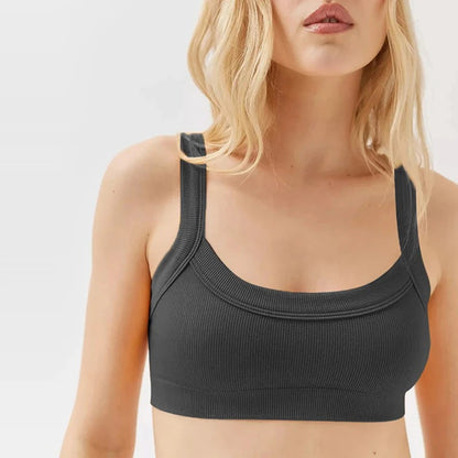 Stradella Cotton Ribbed Cami - Charcoal