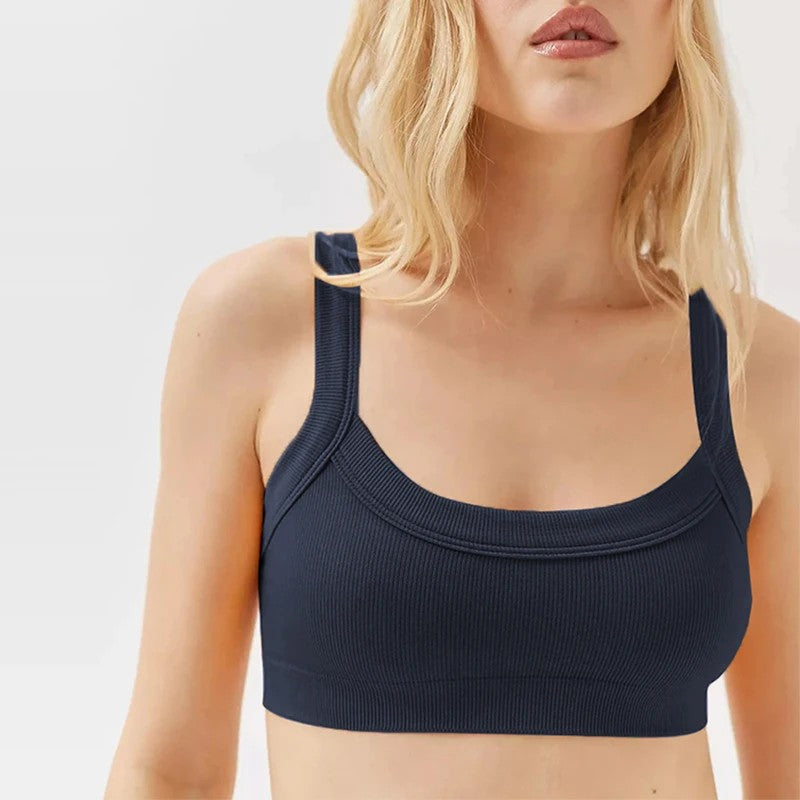 Stradella Cotton Ribbed Cami - Navy