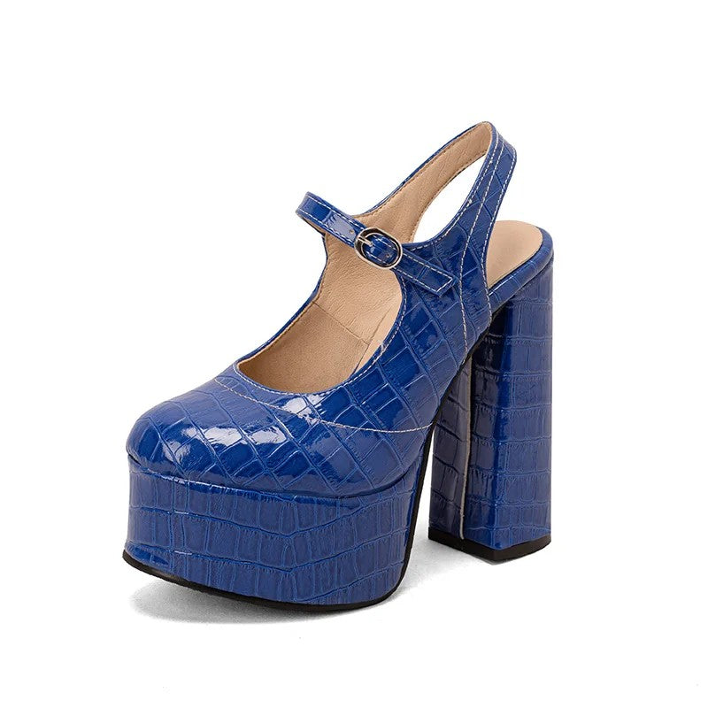 Stresa Patent Leather Platform Heels