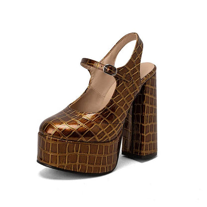 Stresa Patent Leather Platform Heels