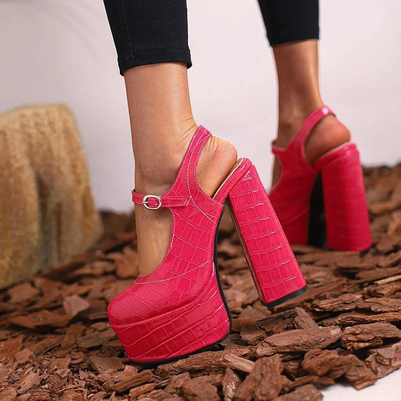 Stresa Patent Leather Platform Heels