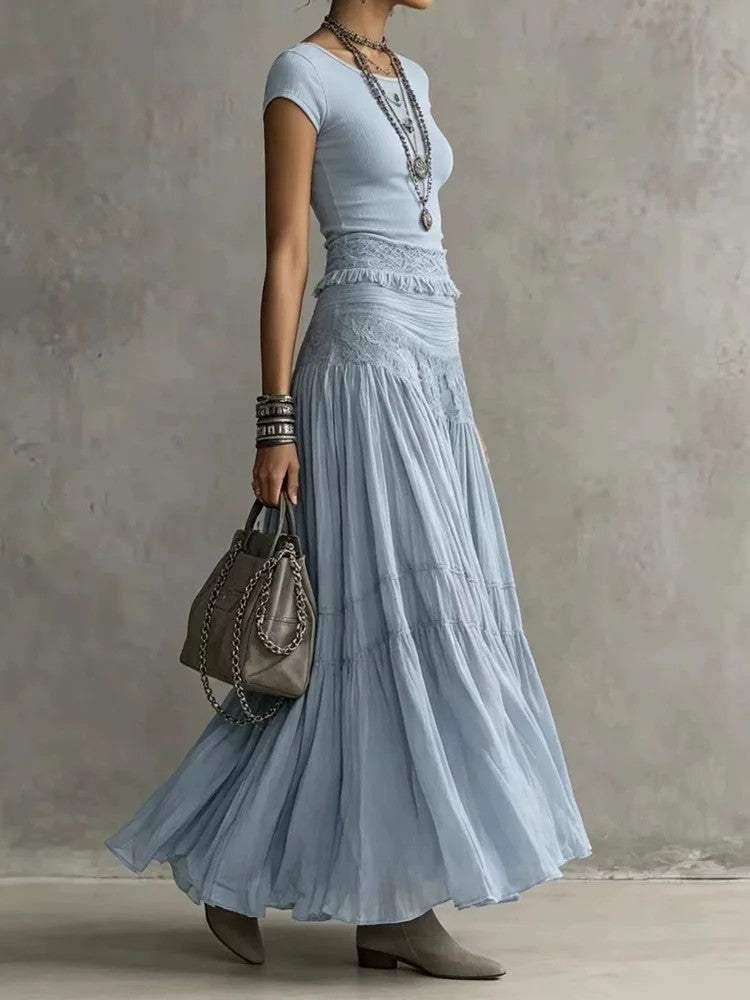 Trieste Lace Maxi Skirt Set