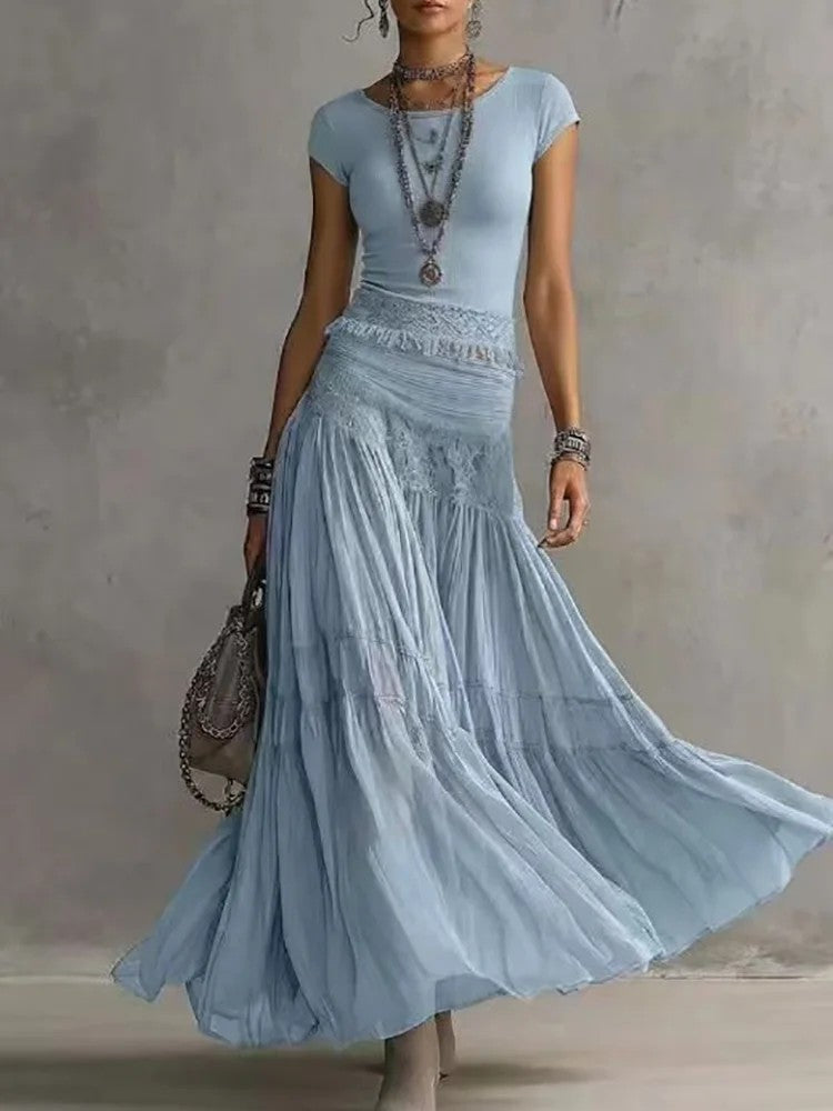 Trieste Lace Maxi Skirt Set