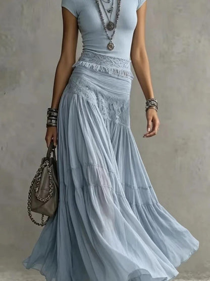 Trieste Lace Maxi Skirt Set