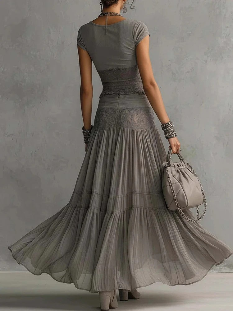 Trieste Lace Maxi Skirt Set