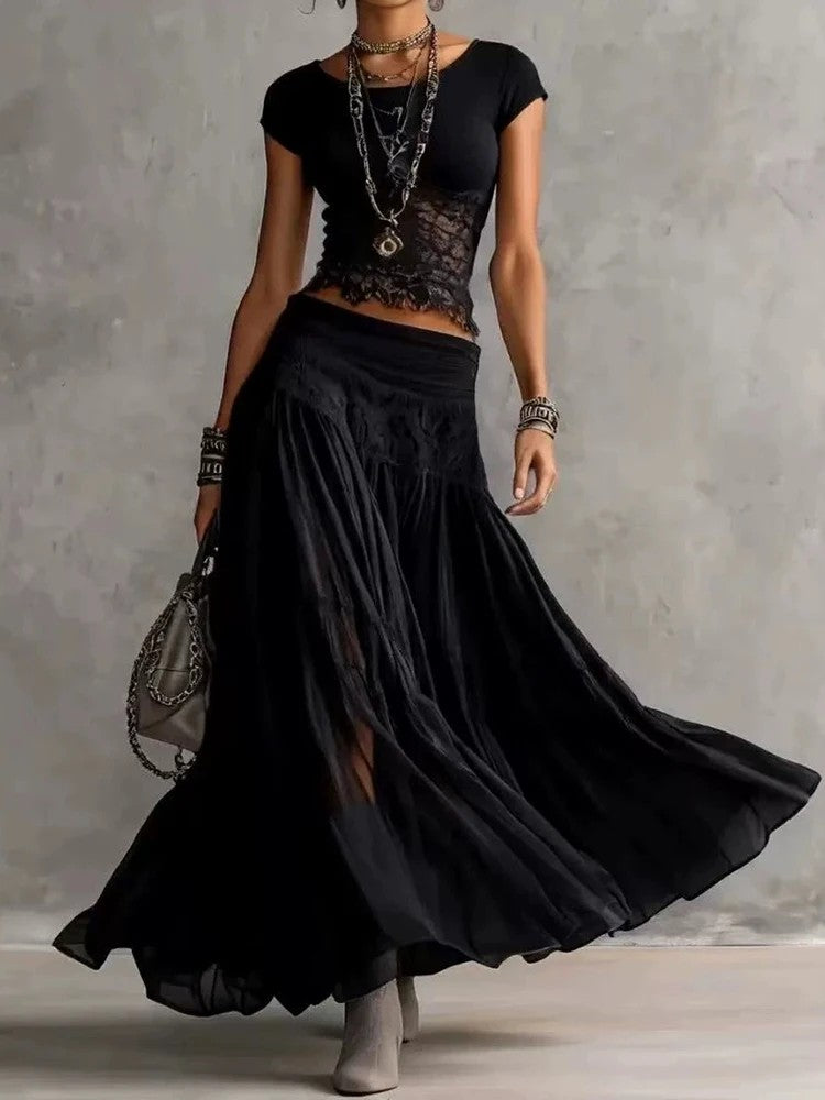 Trieste Lace Maxi Skirt Set