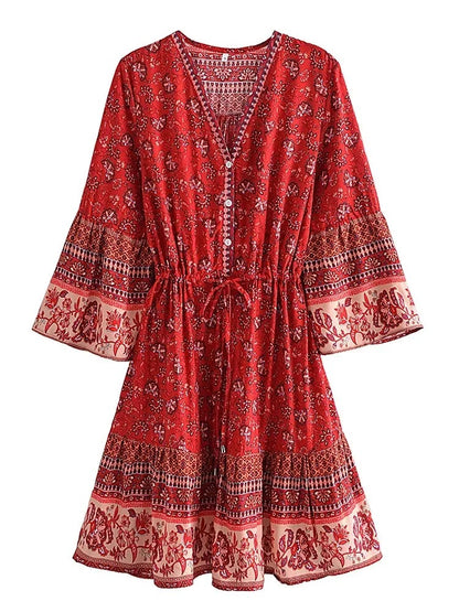 Trogir Rayon Floral Mini Dress