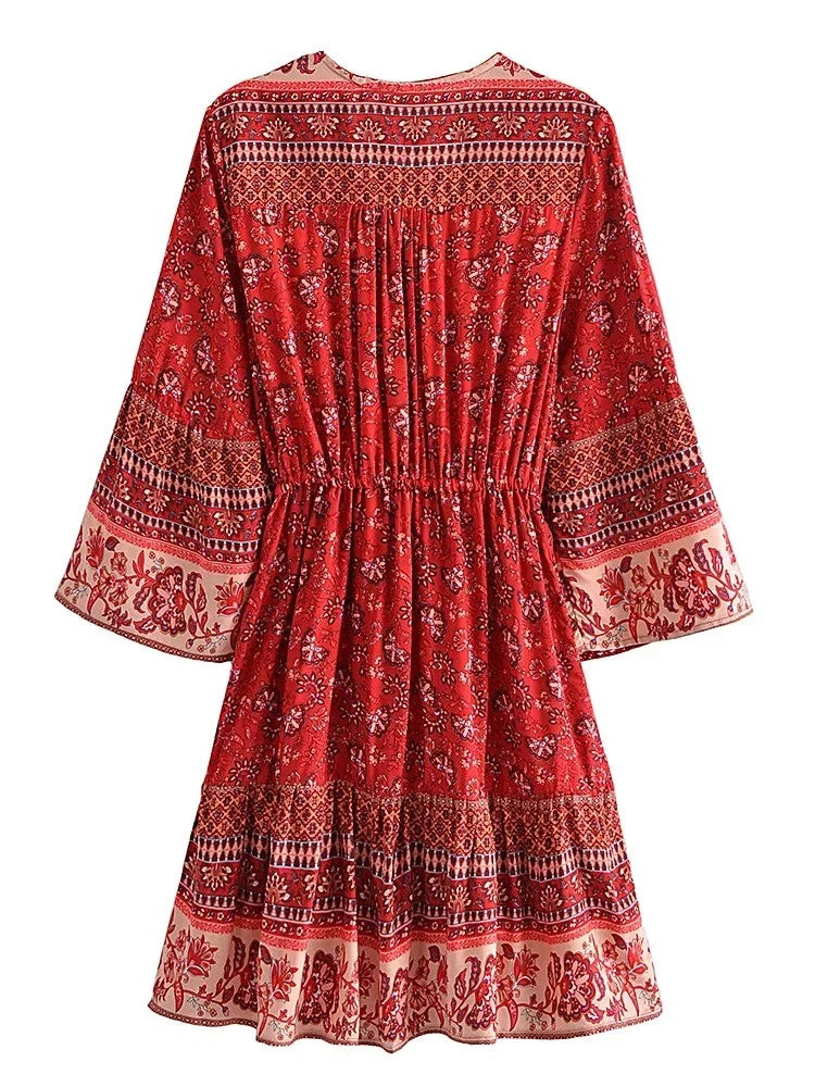 Trogir Rayon Floral Mini Dress