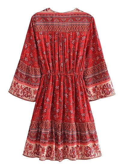 Trogir Rayon Floral Mini Dress