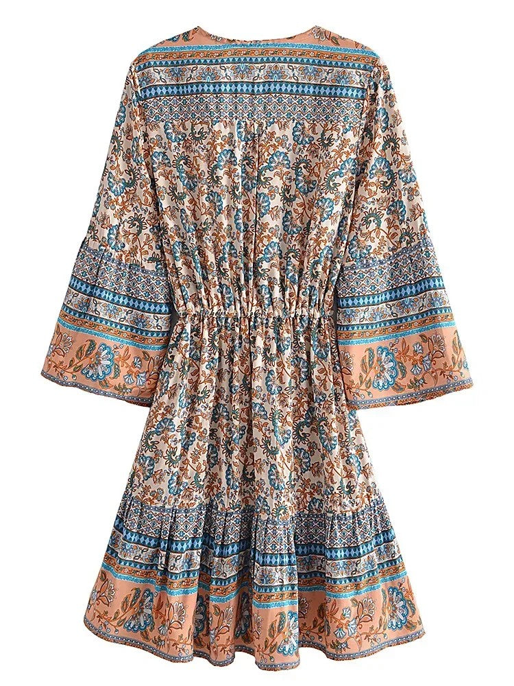 Trogir Rayon Floral Mini Dress