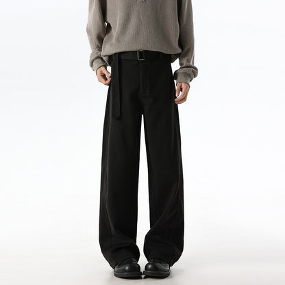 Uster Straight-Leg Trousers - Black