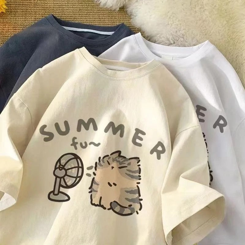 Summer Fun Printed Summer Tee - Apricot