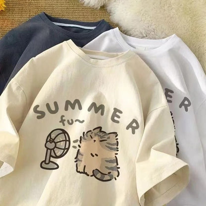 Summer Fun Printed Summer Tee - Apricot