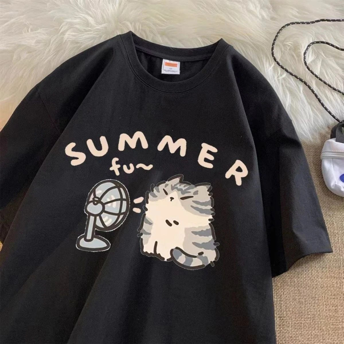 Summer Fun Printed Summer Tee - Obsidian