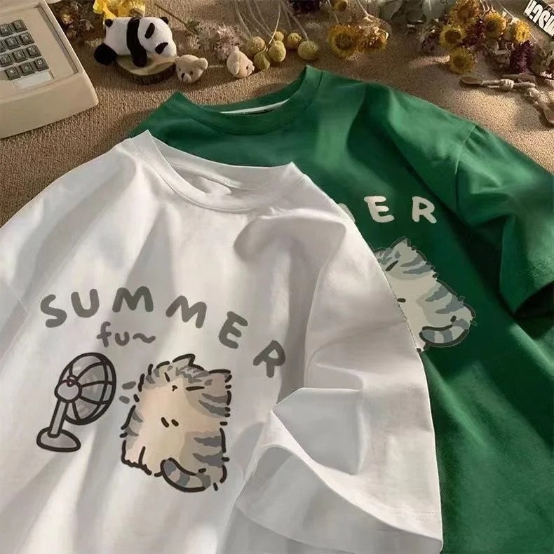Summer Fun Printed Summer Tee - Pearl