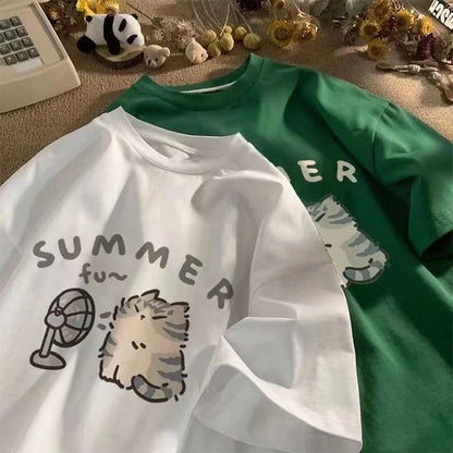 Summer Fun Printed Summer Tee - Pearl
