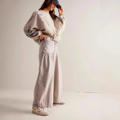 Valais Wide Leg Jeans - Desert Sand