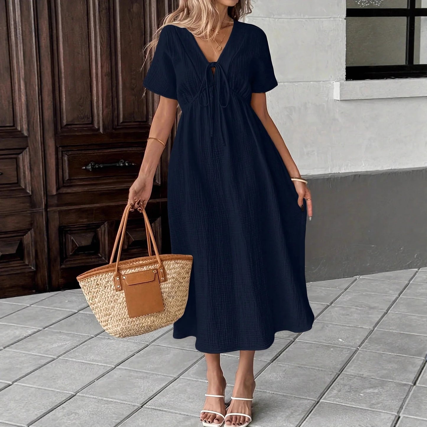 Valensole Pleated Midi Dress