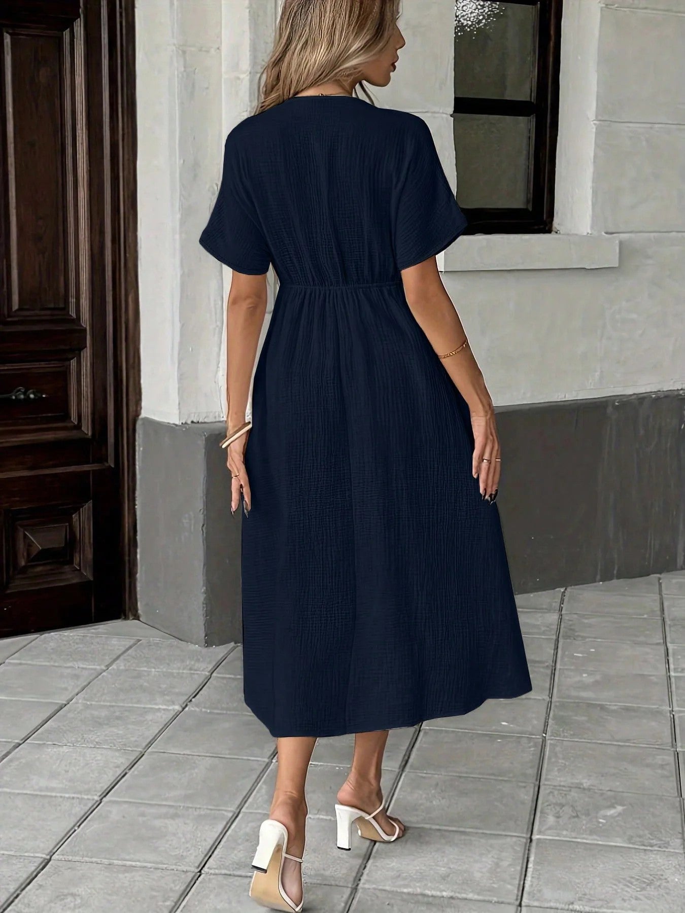 Valensole Pleated Midi Dress