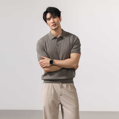 Valen Ribbed Knit Polo