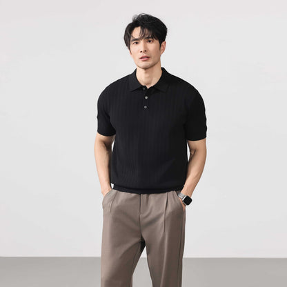 Valen Ribbed Knit Polo