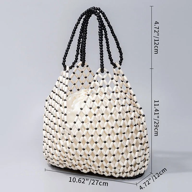 Valenza Woven Beaded Handbag
