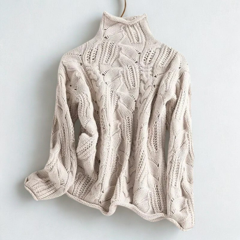 Valletta Cashmere Knit Sweater - Ecru