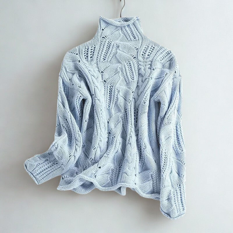 Valletta Cashmere Knit Sweater - Sky Blue