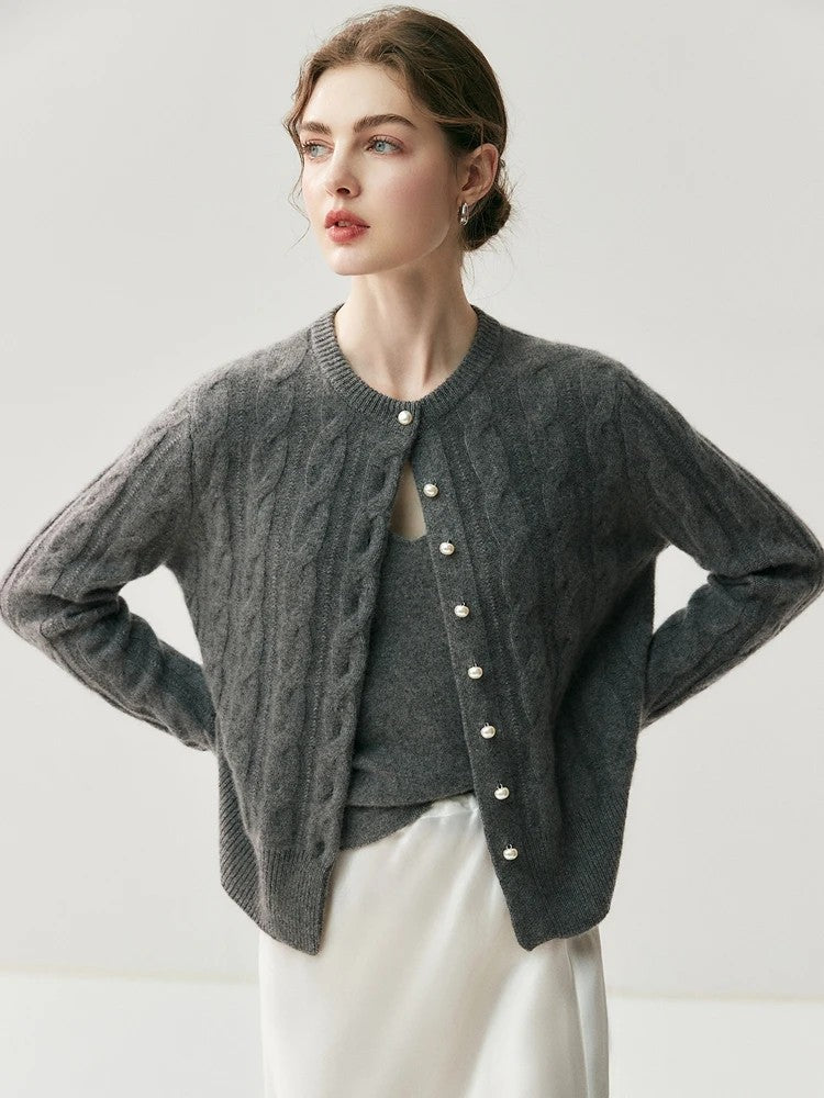 Valmont Cashmere Cable Cardigan