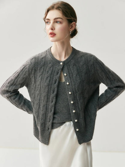 Valmont Cashmere Cable Cardigan