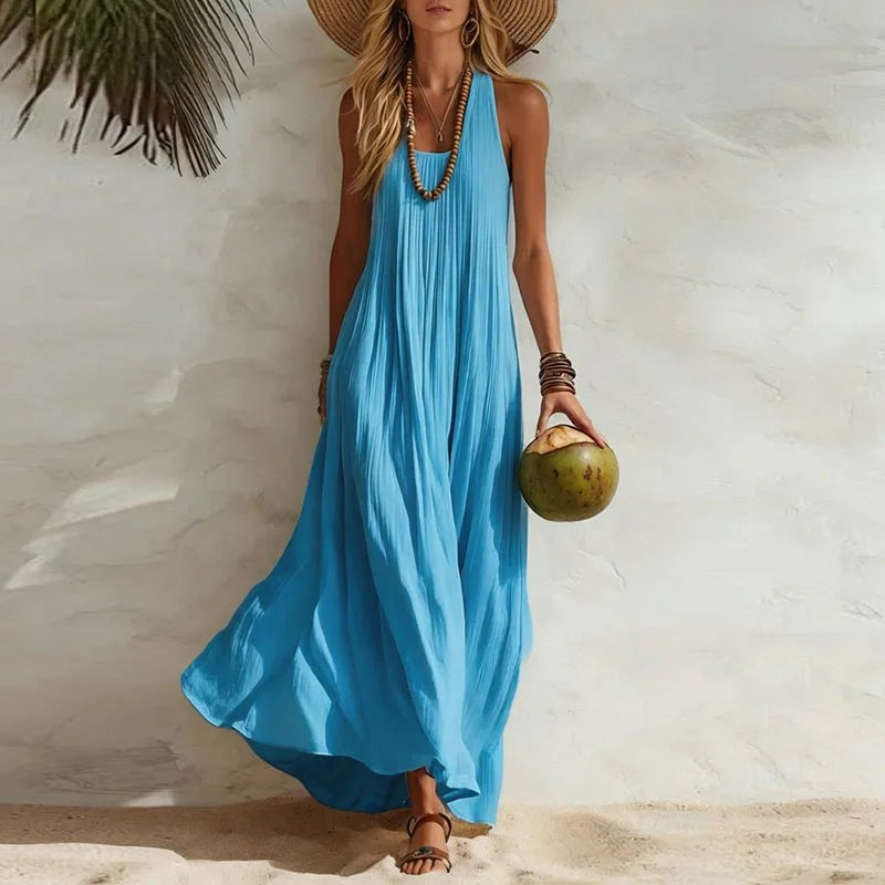 Varese Boho Maxi Dress - Azure