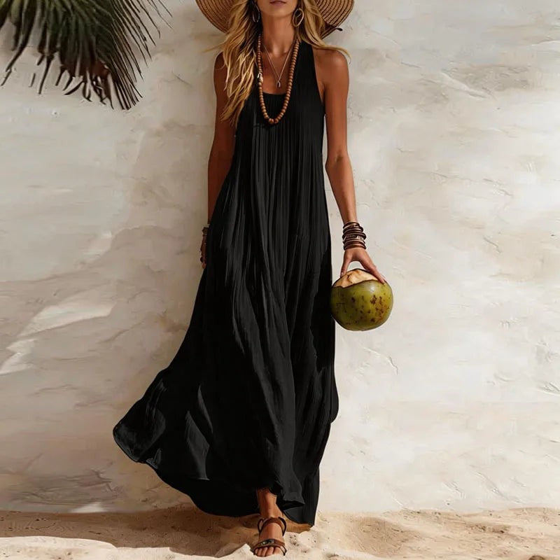 Varese Boho Maxi Dress - Obsidian