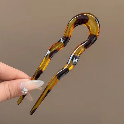 Varese Tortoiseshell Acetate Hair Fork - Tortoise Brown