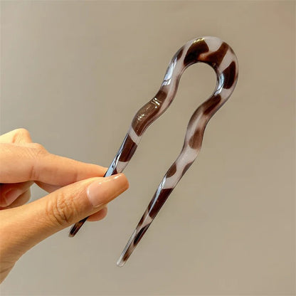 Varese Tortoiseshell Acetate Hair Fork - Tortoise Grey