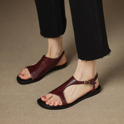 Varena Split Leather Gladiator Sandals